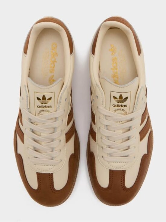 adidas Originals Shoes - Adidas Samba OGs in Wonder White/ Dusky Brown Sneaker
